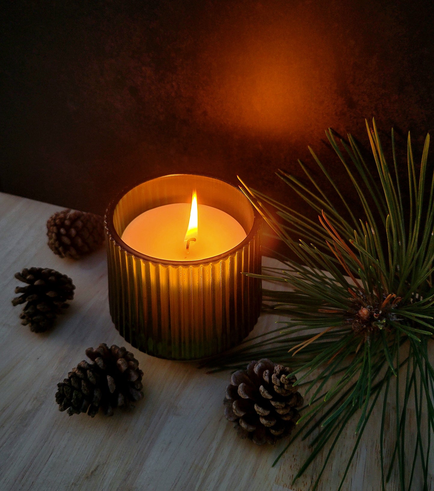 13oz pure beeswax and coconut oil candle scented only with pure essential oils, Southern Pies scent fro Pure Glimmer Co. candles & more